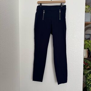 INC International Concepts Navy Blue Side-Zip Dress Pants